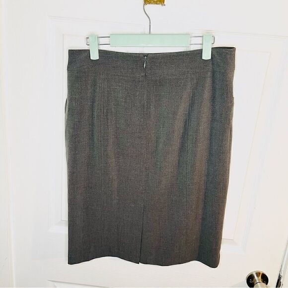 Apostrophe Essentials Pencil Mini Skirt Pockets Grey 8 - Picture 9 of 9